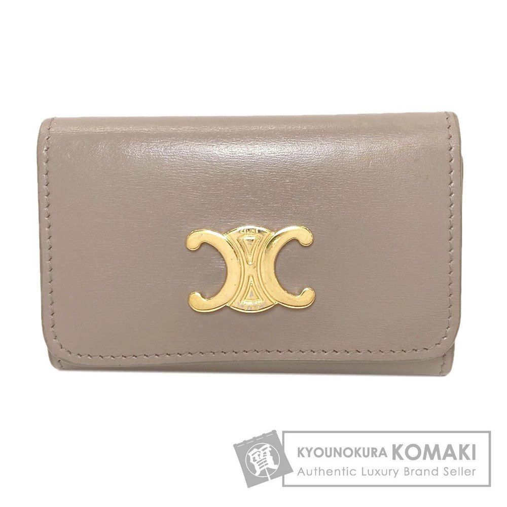 Celine Triomphe Key Case Wallet Calfskin